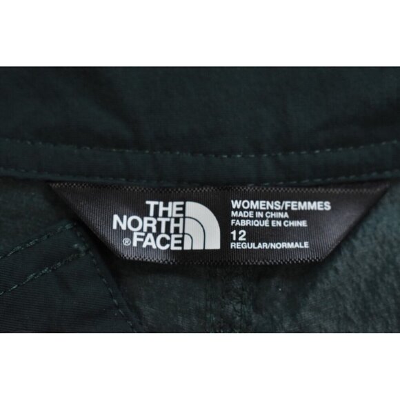 The North Face Mapleton Women's Shorts Size 12 Dark Green Nylon Stretch Cuffed - Picture 8 of 14